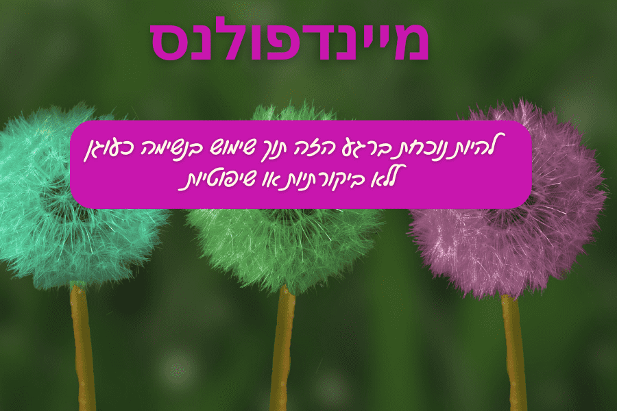 גיל המעבר מיינדפולנס
